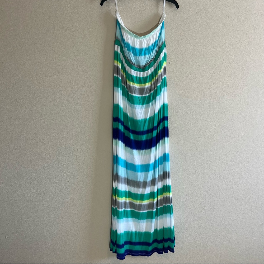 New York & Company Size XL Dress White, Green, Blue, Yellow, Grey,